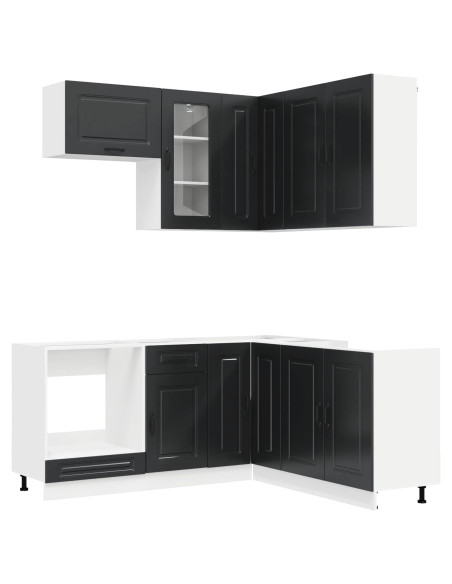 Unità Cucina KALMAR 8 pcs Nero Legno ingegnerizzato