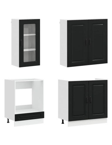 Unità Cucina KALMAR 8 pcs Nero Legno ingegnerizzato