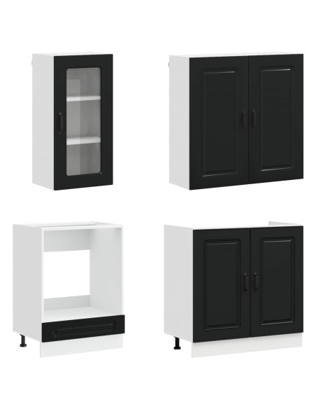 Unità Cucina KALMAR 8 pcs Nero Legno ingegnerizzato