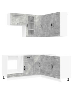Unità Cucina KALMAR 8 pcs Grigio Cemento Legno ingegnerizzato 2