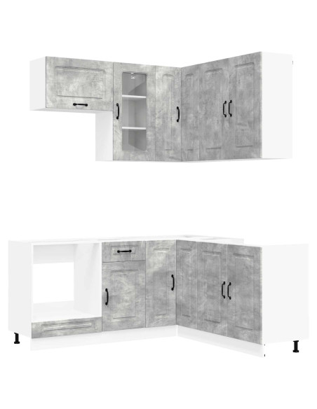 Unità Cucina KALMAR 8 pcs Grigio Cemento Legno ingegnerizzato