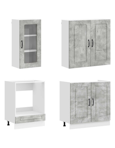 Unità Cucina KALMAR 8 pcs Grigio Cemento Legno ingegnerizzato