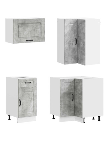Unità Cucina KALMAR 8 pcs Grigio Cemento Legno ingegnerizzato