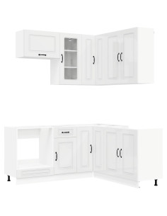 Unità Cucina KALMAR 8 pcs Bianco Lucido Legno ingegnerizzato 2