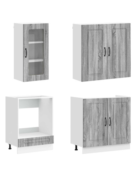 Unità Cucina KALMAR 8 pcs Sonoma grigio Legno ingegnerizzato