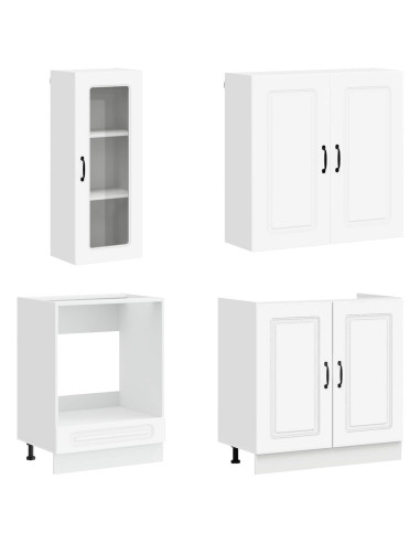Unità Cucina KALMAR 8 pcs Bianco Legno ingegnerizzato