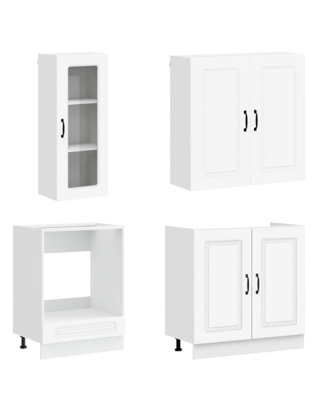 Unità Cucina KALMAR 8 pcs Bianco Legno ingegnerizzato