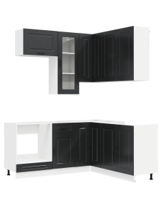 Unità Cucina KALMAR 8 pcs Nero Legno ingegnerizzato 2