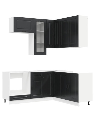 Unità Cucina KALMAR 8 pcs Nero Legno ingegnerizzato