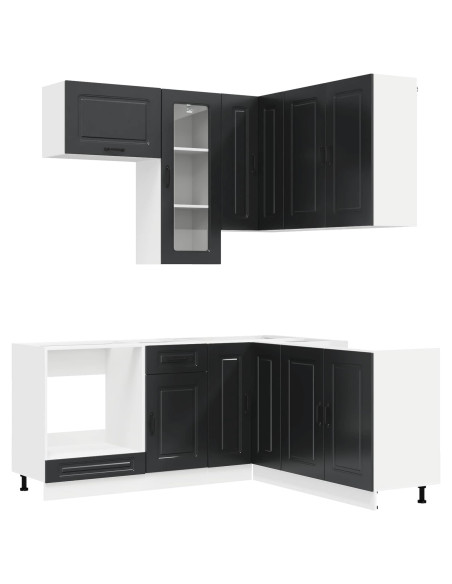 Unità Cucina KALMAR 8 pcs Nero Legno ingegnerizzato