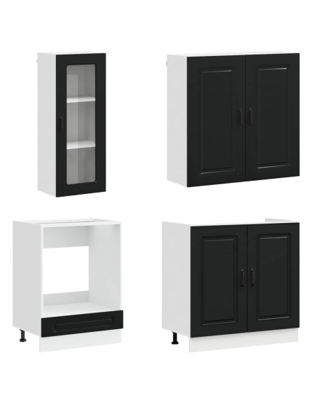 Unità Cucina KALMAR 8 pcs Nero Legno ingegnerizzato