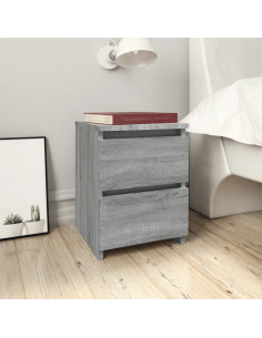 Comodino Grigio Sonoma 30x30x40 cm in Legno Multistrato