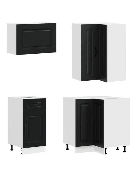 Unità Cucina KALMAR 8 pcs Nero Legno ingegnerizzato