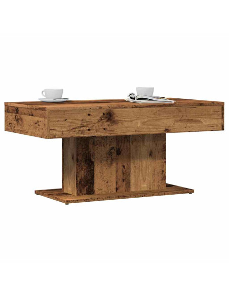 Tavolino da caffè Legno Antico 96x50x45 cm in Legno Multistrato