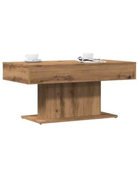 Tavolino da caffè Rovere Artigianale 96x50x45 cm in Legno Multistrato