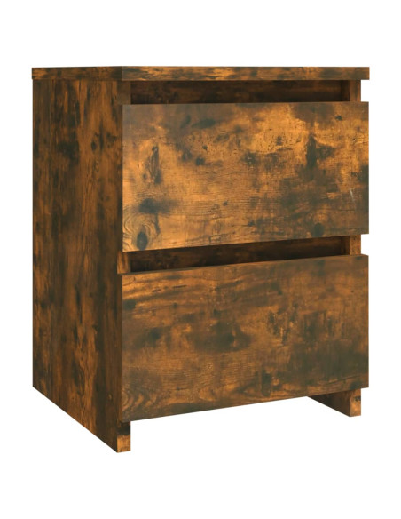 Comodini 2 pz rovere affumicato 30x30x40 cm in Legno Multistrato