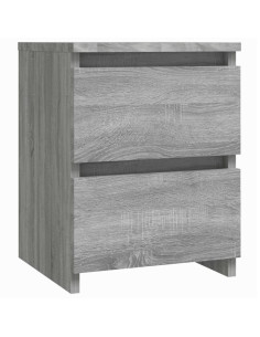 Comodino Grigio Sonoma 30x30x40 cm in Legno Multistrato 2
