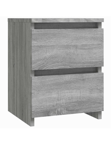 Comodino Grigio Sonoma 30x30x40 cm in Legno Multistrato