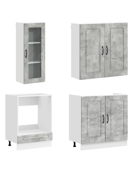 Unità Cucina KALMAR 8 pcs Grigio Cemento Legno ingegnerizzato