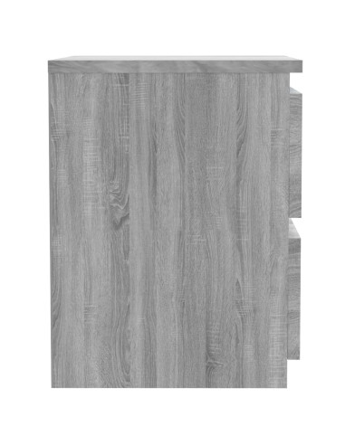 Comodino Grigio Sonoma 30x30x40 cm in Legno Multistrato