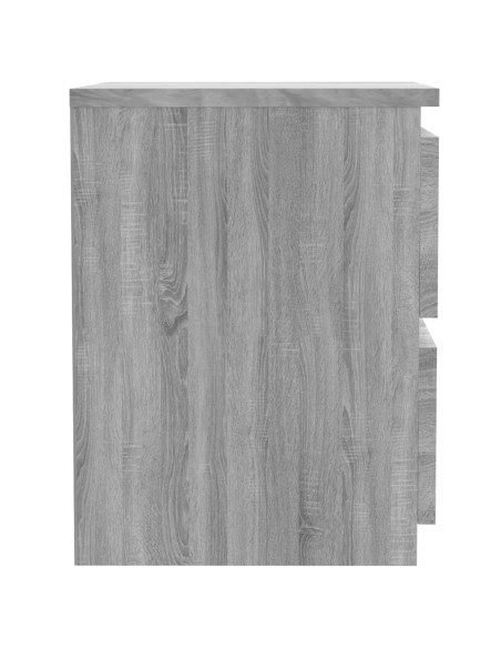 Comodino Grigio Sonoma 30x30x40 cm in Legno Multistrato