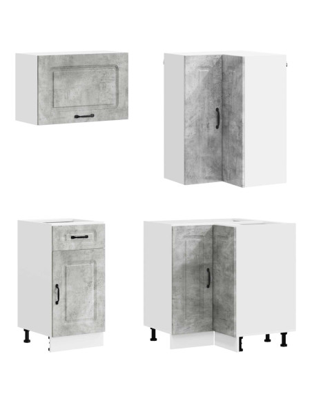 Unità Cucina KALMAR 8 pcs Grigio Cemento Legno ingegnerizzato