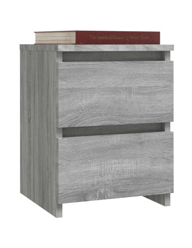 Comodino Grigio Sonoma 30x30x40 cm in Legno Multistrato