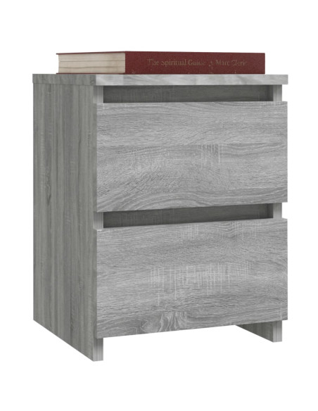 Comodino Grigio Sonoma 30x30x40 cm in Legno Multistrato