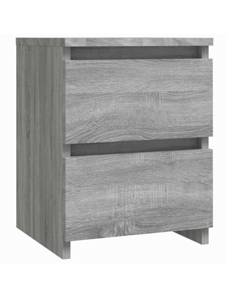 Comodini 2 pz Grigio Sonoma 30x30x40 cm in Legno Multistrato