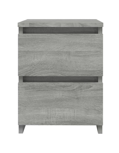 Comodini 2 pz Grigio Sonoma 30x30x40 cm in Legno Multistrato