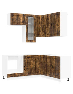Unità Cucina KALMAR 8 pcs Rovere Fumo Legno ingegnerizzato 2