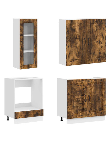 Unità Cucina KALMAR 8 pcs Rovere Fumo Legno ingegnerizzato