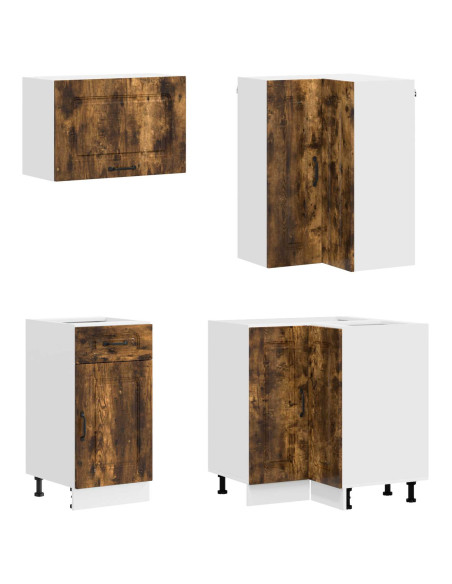 Unità Cucina KALMAR 8 pcs Rovere Fumo Legno ingegnerizzato