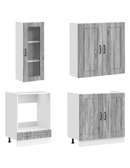 Unità Cucina KALMAR 8 pcs Sonoma grigio Legno ingegnerizzato