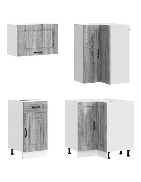 Unità Cucina KALMAR 8 pcs Sonoma grigio Legno ingegnerizzato