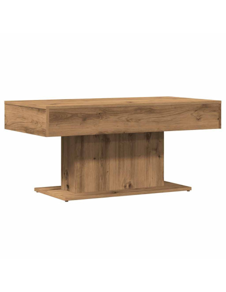 Tavolino da caffè Rovere Artigianale 96x50x45 cm in Legno Multistrato