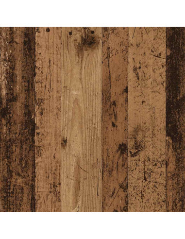 Set di 4 mobili porta TV a parete Legno Antico 100x30x30 cm