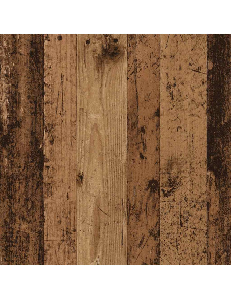 Set di 4 mobili porta TV a parete Legno Antico 100x30x30 cm