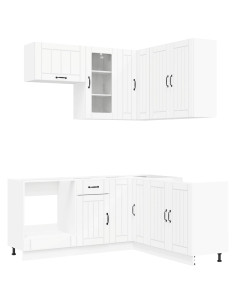 Unità Cucina LUCCA 8 pcs Bianco Legno ingegnerizzato 2