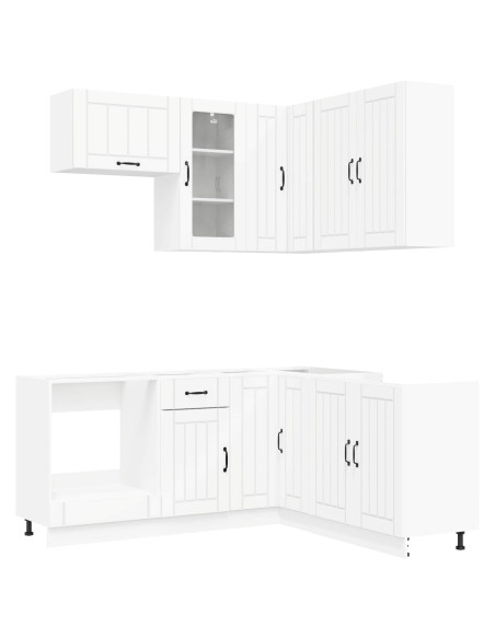 Unità Cucina LUCCA 8 pcs Bianco Legno ingegnerizzato