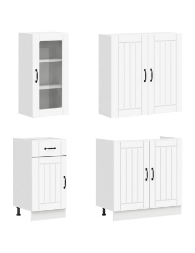 Unità Cucina LUCCA 8 pcs Bianco Legno ingegnerizzato