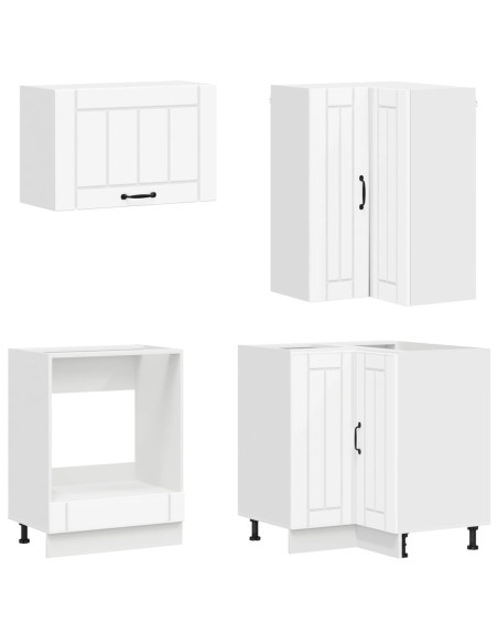 Unità Cucina LUCCA 8 pcs Bianco Legno ingegnerizzato