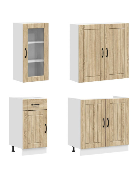 Unità Cucina LUCCA 8 pcs Rovere Sonoma Legno ingegnerizzato