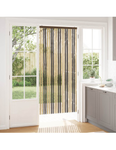 Tenda per insetti in chenille Marrone Scuro e Beige 90 x 200 cm