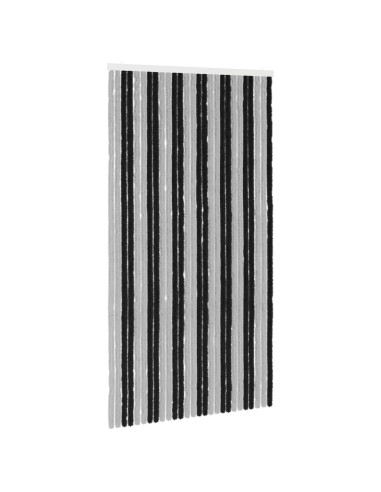 Tenda per insetti in chenille Grigio e Nero 118 x 220 cm