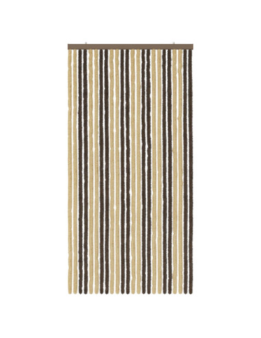 Tenda per insetti in chenille Marrone Scuro e Beige