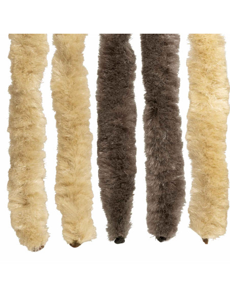 Tenda per insetti in chenille Marrone Scuro e Beige
