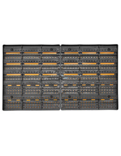 Kit Contenitori 32 pz con Pannelli a Parete Giallo e Nero