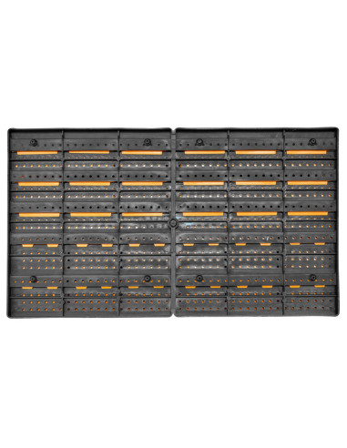 Kit Contenitori 32 pz con Pannelli a Parete Giallo e Nero