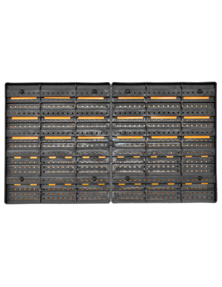 Kit Contenitori 32 pz con Pannelli a Parete Giallo e Nero